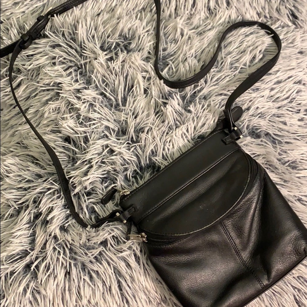 This is a black purse